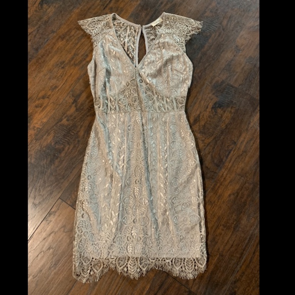 Sugarcloth dress sheer waistline